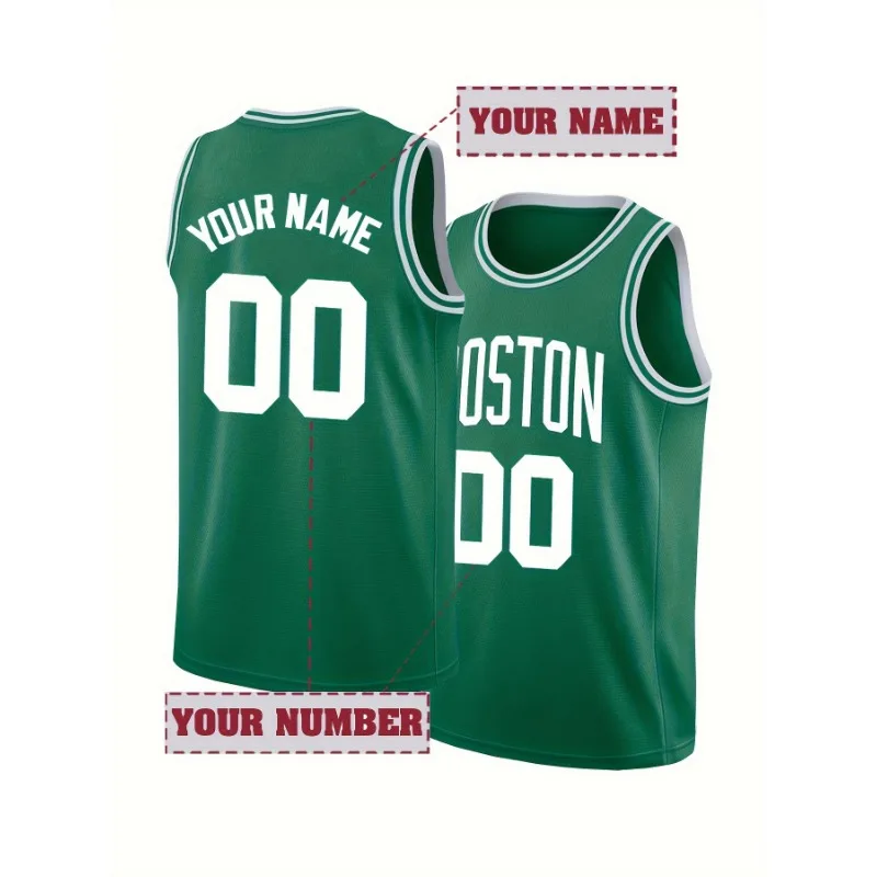 Sleeveless Undershirt - Camiseta de baloncesto bordada con nombre