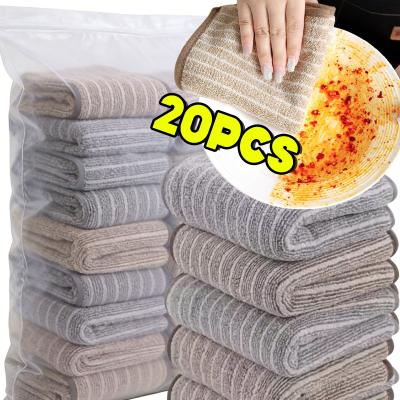 Bamboo Fiber Trunk - Paños de limpieza de microfibra absorbentes,