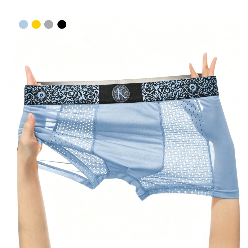 Mesh Sport Boxer - Calzoncillos bóxer de malla de seda