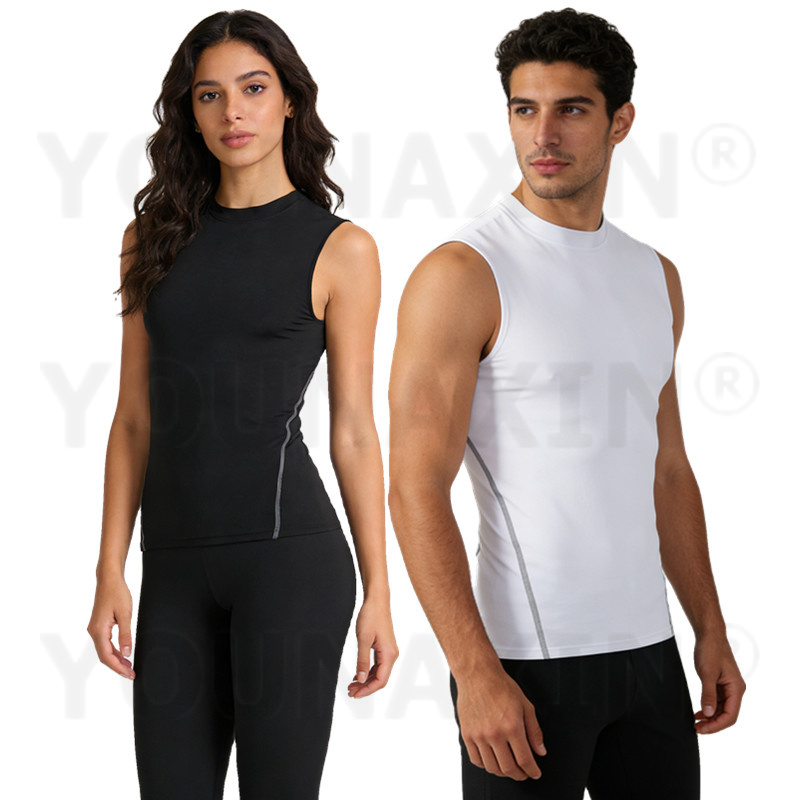 Base Layer Top - YOUNAXIN Camiseta sin mangas de compresión