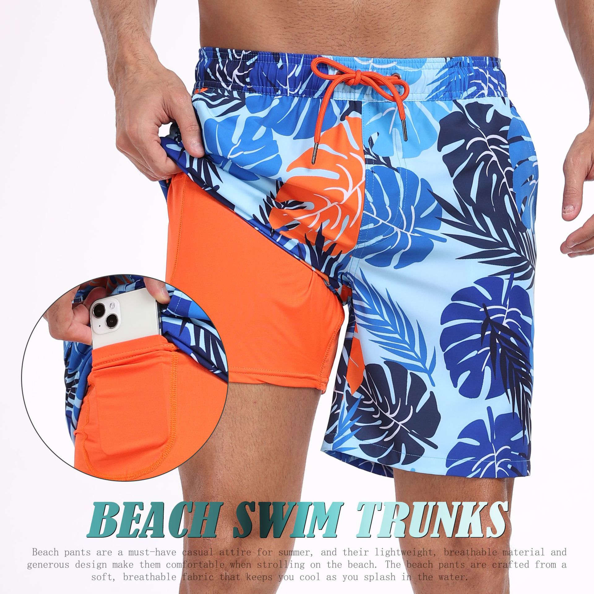 Long Leg Trunk Men - Pantalones Cortos de Playa 2 en