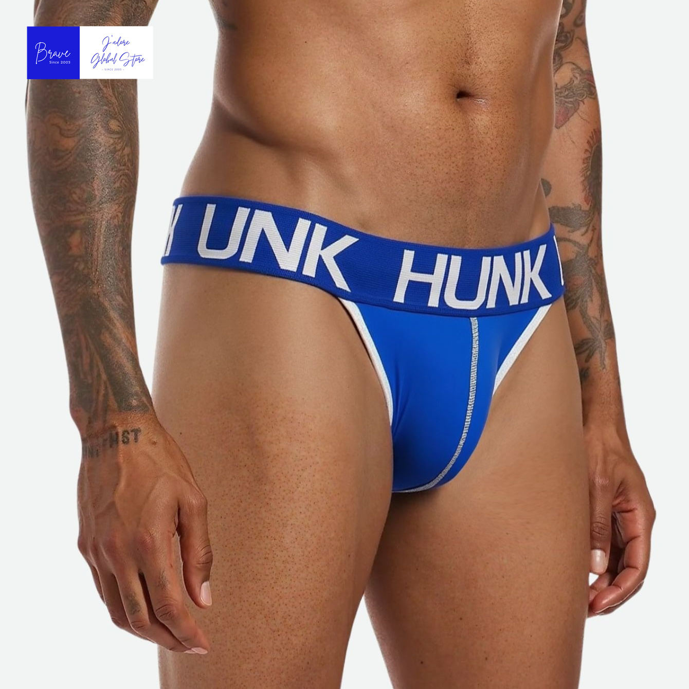 Jockstrap Athletic - Tanga sexy de corte alto con
