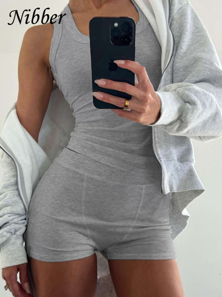Tank Top Ribbed - Conjunto informal de 2 piezas de