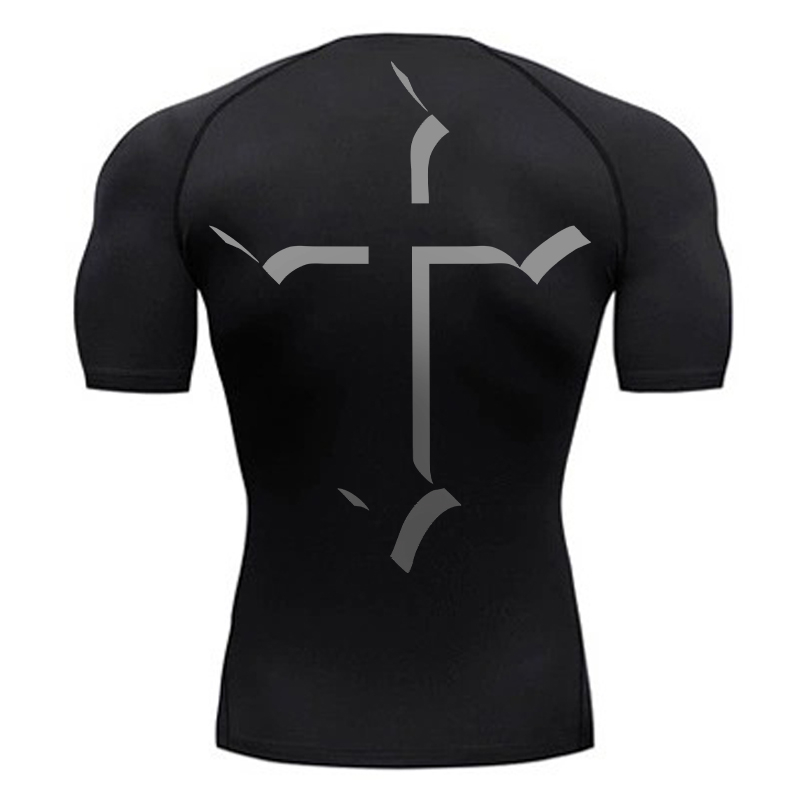 Base Layer Top - Camiseta de compresión con estampado cruzado