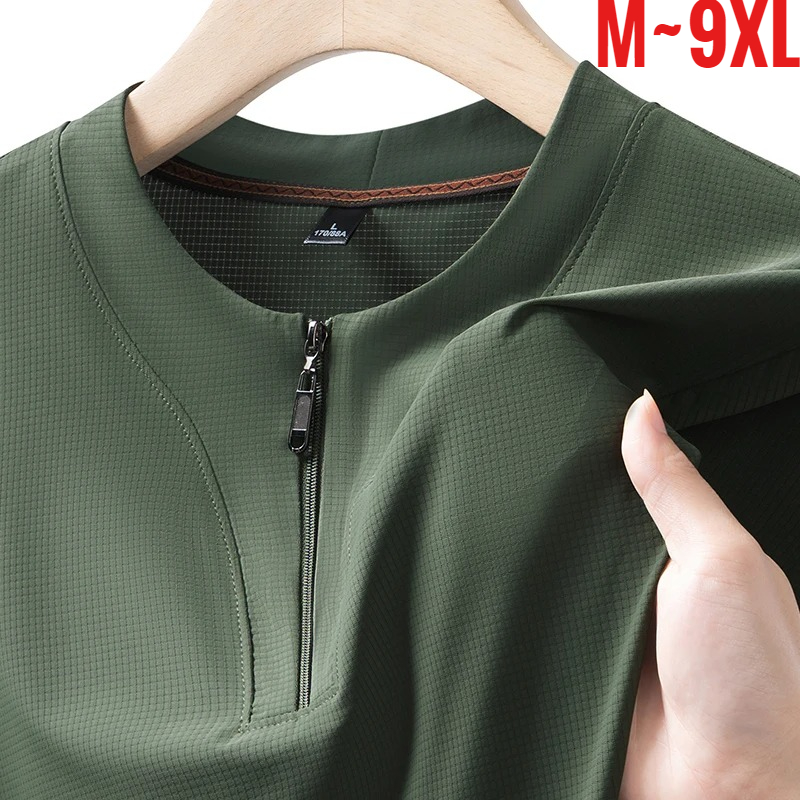 T Shirt Tight Fit - Camiseta Henley de seda helada para