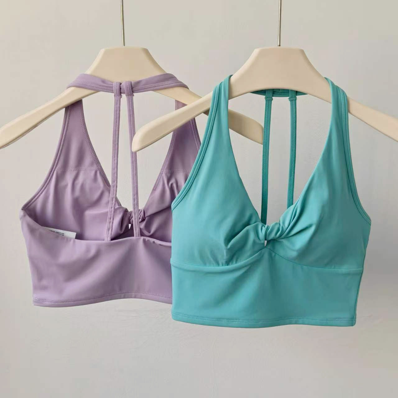 Suspender Tank Top - Sujetador deportivo largo con tirantes para