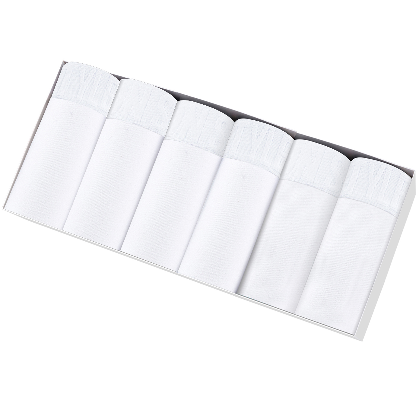 Boxer Brief Pack Cotton - 6 uds Boxers blancos calzoncillos sexis