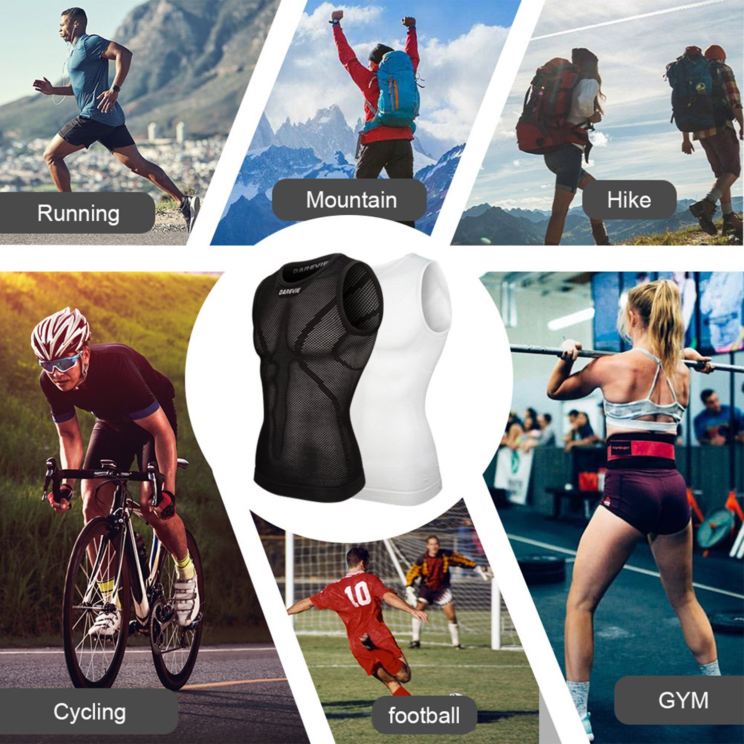 DAREVIE ciclismo primera capa  - Sleeveless Undershirt reseña y precio