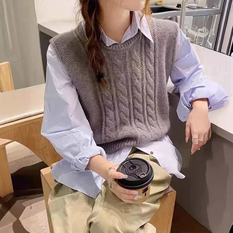 2025 nuevo chaleco tejido con  - Sleeveless Undershirt reseña y precio