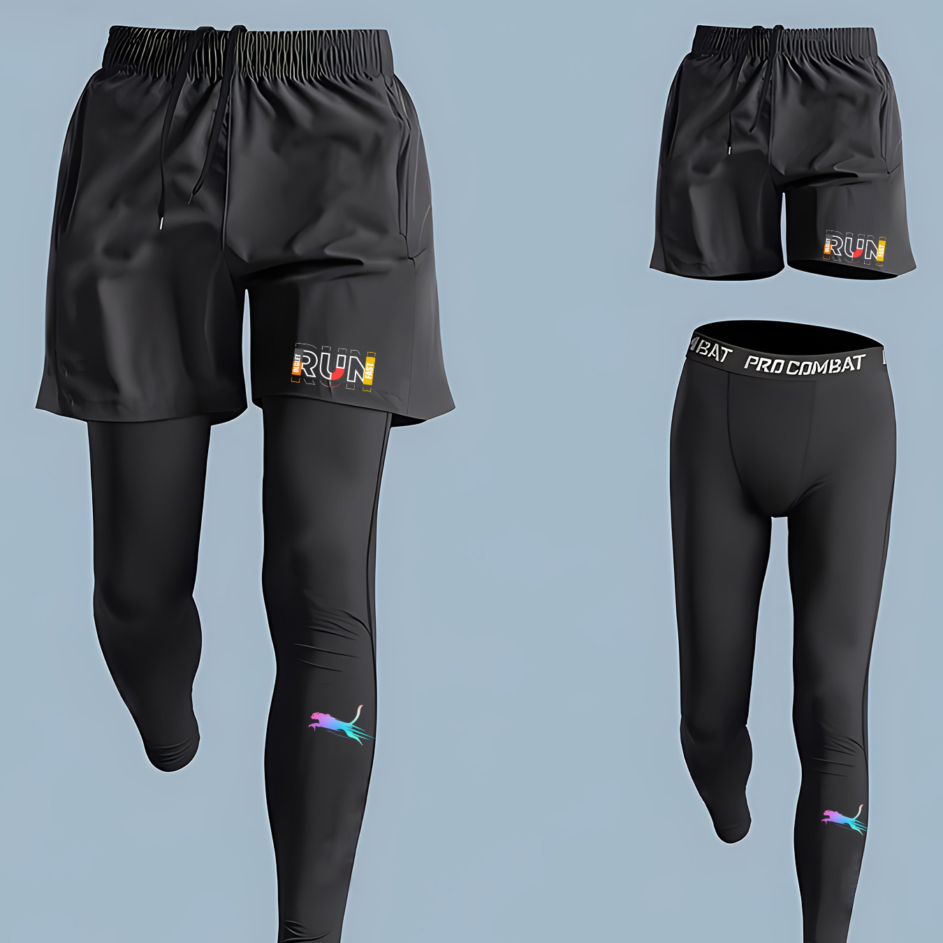 Conjunto Deportivo de 2 Piezas - Compression Shorts Athletes reseña y precio