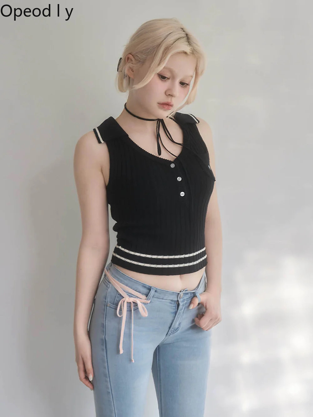 Top de punto sin mangas con cu - Suspender Tank Top reseña y precio