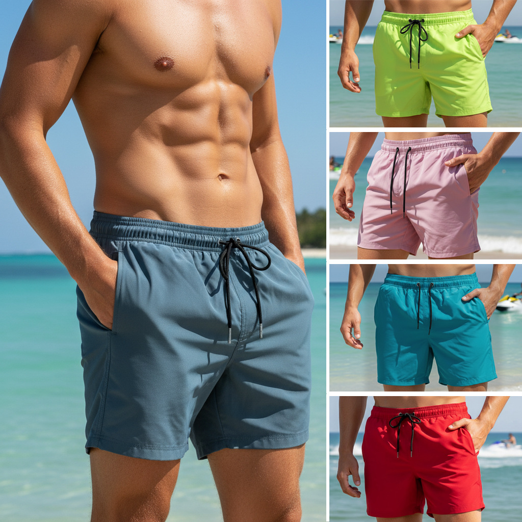 Shorts de Baño Lisos para Homb - Trunk Breathable Men reseña y precio