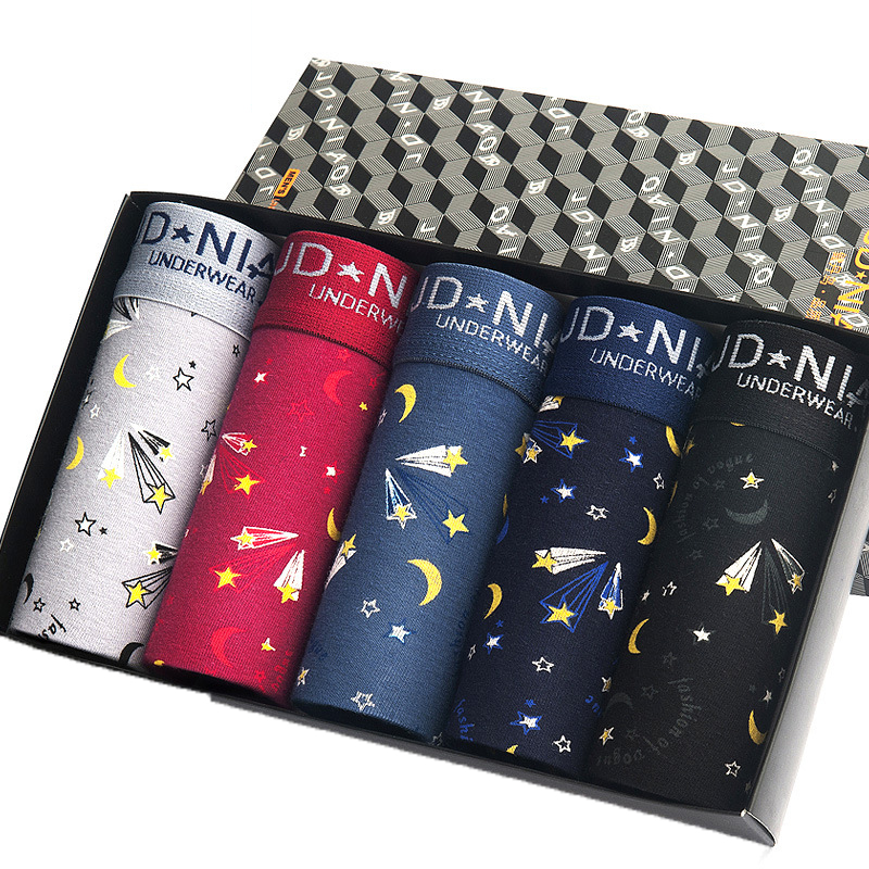 5 unids/lote de ropa interior  - Boxer Brief Pack Cotton reseña y precio